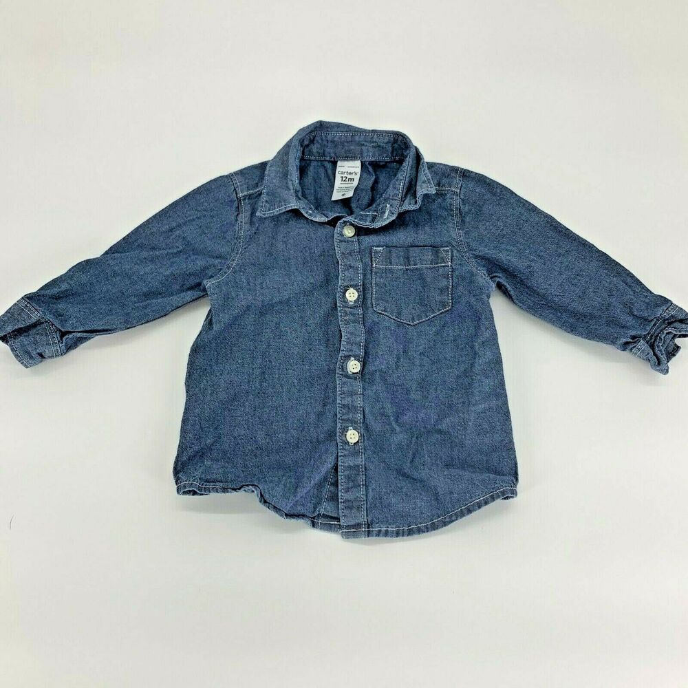 Carters Free Planet Boys Shirt Lot Bundle Button Front Striped Size 12 Months